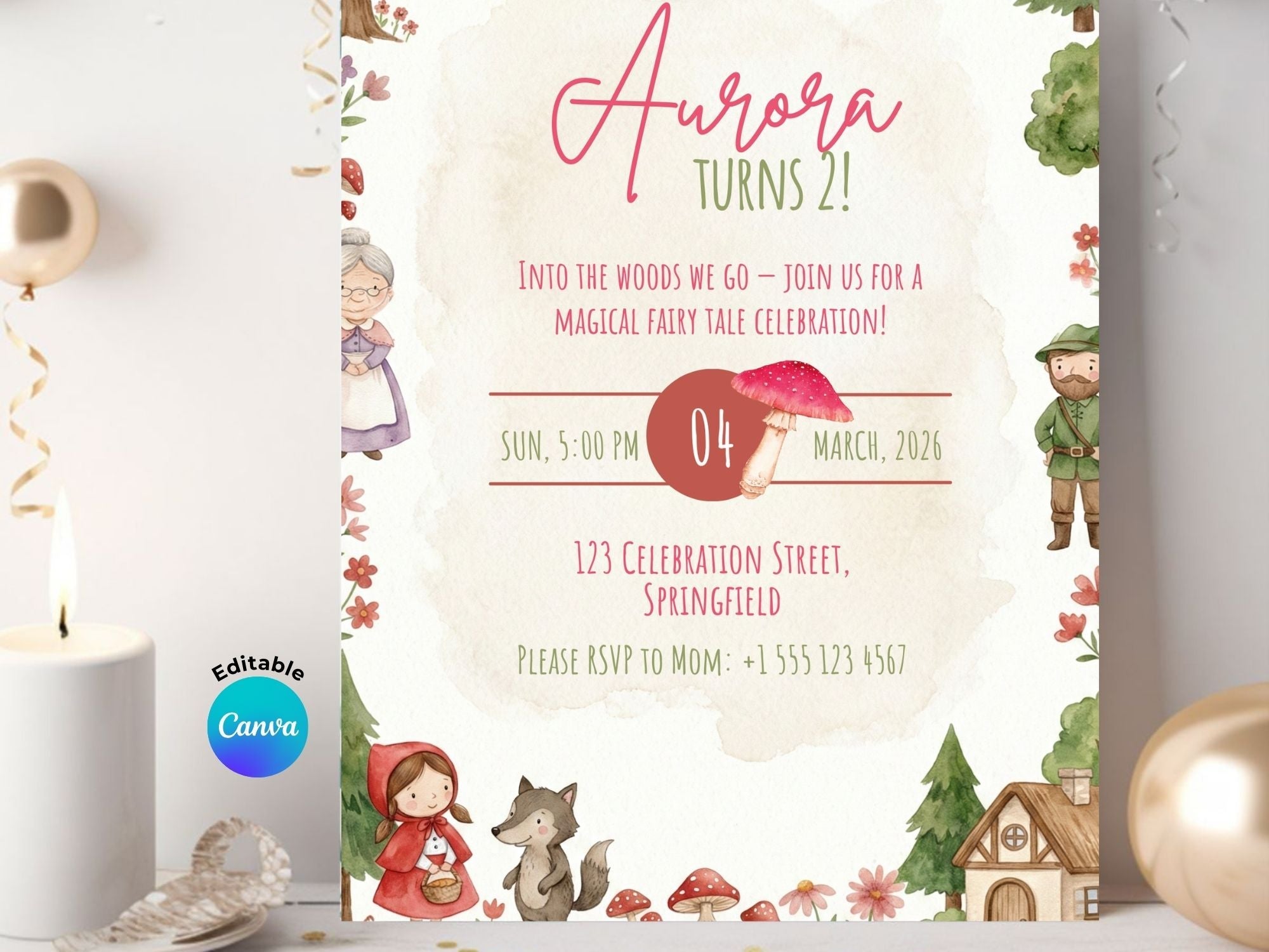 Girls' Party Invitations