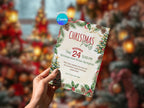 Christmas Tree Holiday Invitation – Editable Canva Template – Share or Printable 5x7 – Instant Download