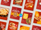 Hot Dog Instagram Templates – Editable Canva Template – Instant Download