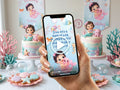 Mermaid Under the Sea Pink Birthday – Editable Canva Template – Share video mp4 – Instant Download