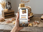 Cowboy Birthday Video Invitation Template – Editable Canva Template – Share video mp4 – Instant Download