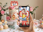 Vintage Magic Circus Video Invitation – Editable Canva Template – Share video mp4 – Instant Download