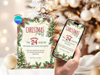Christmas Tree Holiday Invitation – Editable Canva Template – Share or Printable 5x7 – Instant Download