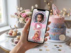 Girl Astronaut Space Birthday Video Invitation – Editable Canva Template – Share video mp4 – Instant Download