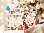 Santa Claus Birthday Invitation – Editable Canva Template – Share or Printable 5x7 – Instant Download
