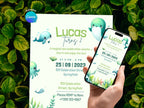 Green Ocean Watercolor Invitation – Editable Canva Template – Share or Printable 5x7 – Instant Download