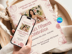 Fifteen Celebration Invite – Watercolor Plane Theme – Editable Canva Template – Share or Printable 5x7 – Instant Download