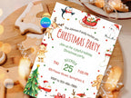 Holiday Christmas Party Invitation – Editable Canva Template – Share or Printable 5x7 – Instant Download