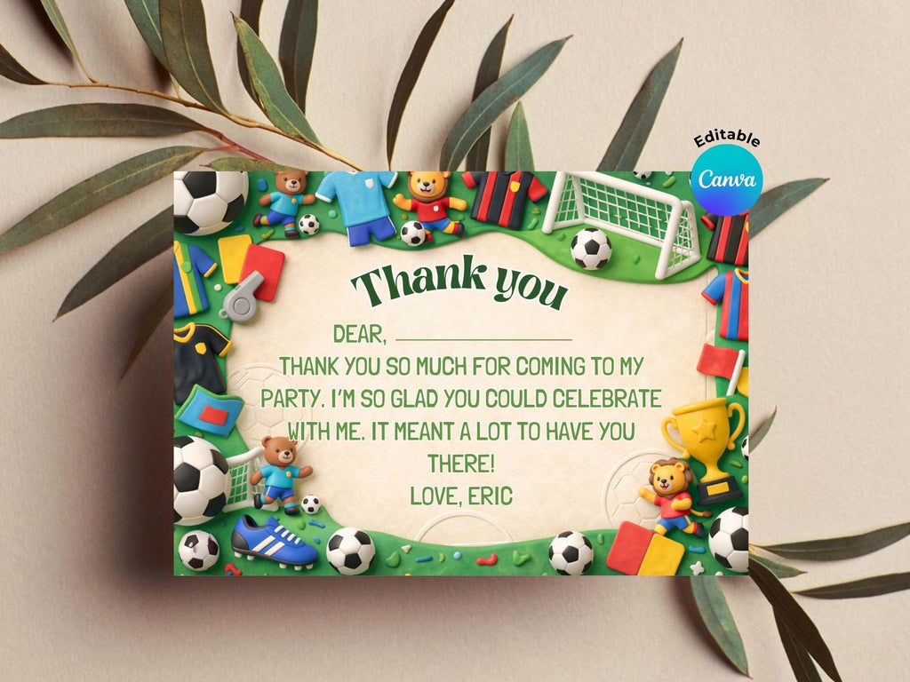 Soccer Field Invitation FULL PARTY BUNDLE - Video Invite & Matching Printables