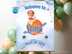 Modern Astronaut Birthday Invitation FULL PARTY BUNDLE - Video Invite & Matching Printables