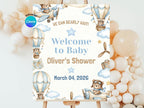 Baby Boy Watercolor Aviator Baby Shower FULL PARTY BUNDLE - Video Invite & Matching Printables