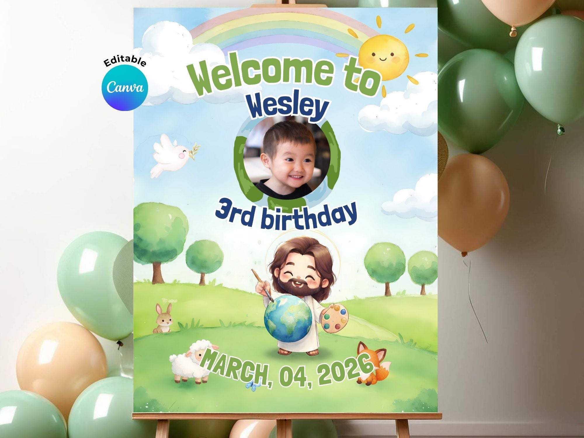 Jesus The Painter Invitation FULL PARTY BUNDLE - Video Invite & Matching Printables