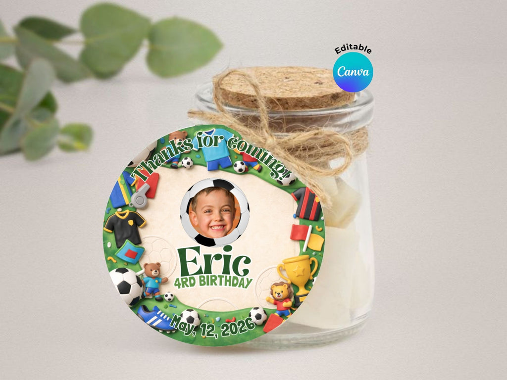 Soccer Field Invitation FULL PARTY BUNDLE - Video Invite & Matching Printables