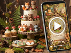 3D Enchanted Forest Birthday Invitation – Editable Canva Template – Share video mp4 – Instant Download