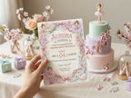 Ballerina Watercolor Invitation – Editable Canva Template – Share or Printable 5x7 – Instant Download
