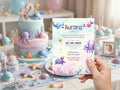 Pink Under The Sea Invitation – Editable Canva Template – Share or Printable 5x7 – Instant Download