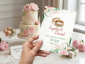 Blush Garden Wedding Invitation – Editable Canva Template – Share or Printable 5x7 – Instant Download