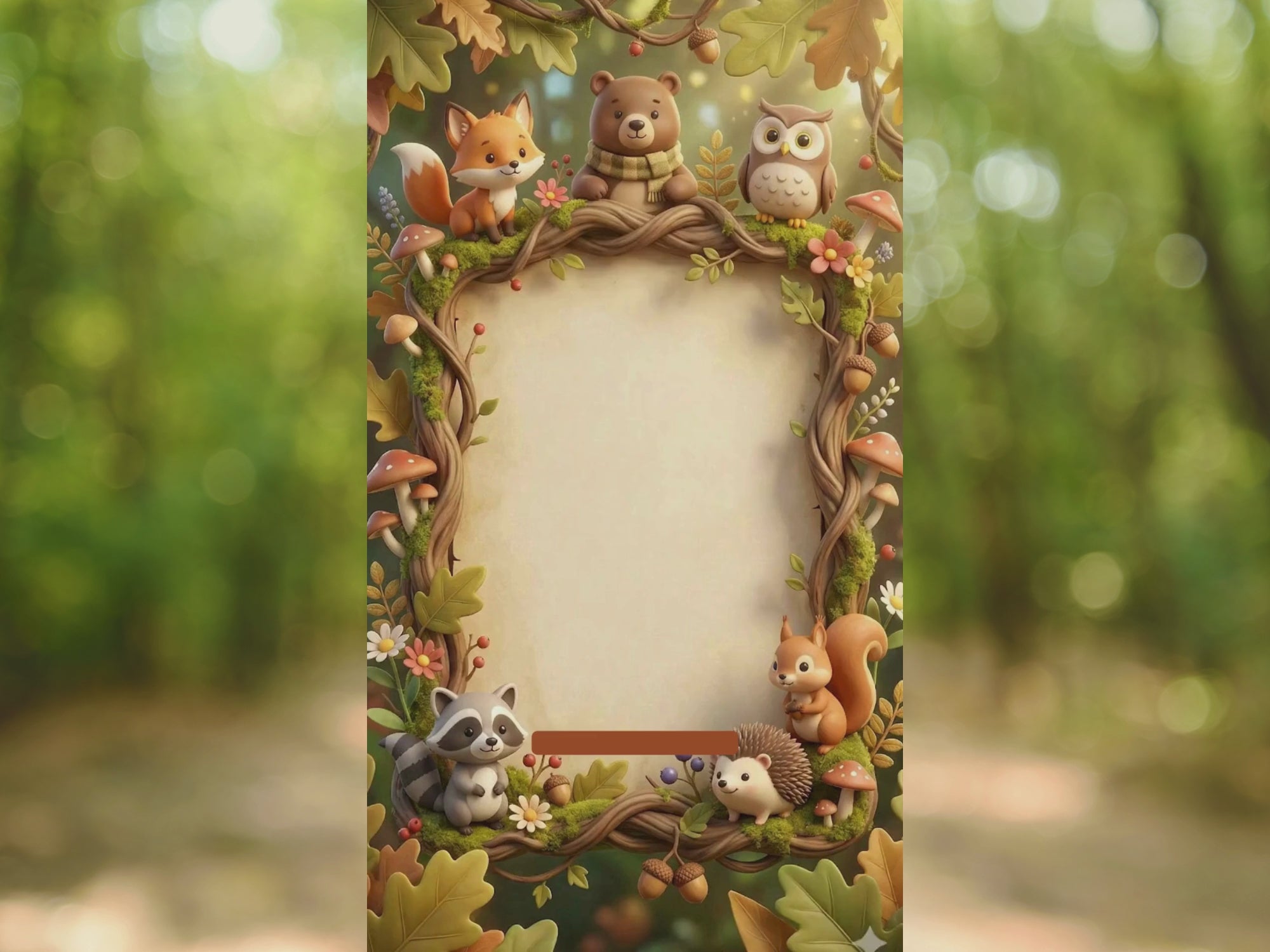 3D Enchanted Forest Birthday Invitation – Editable Canva Template – Share video mp4 – Instant Download