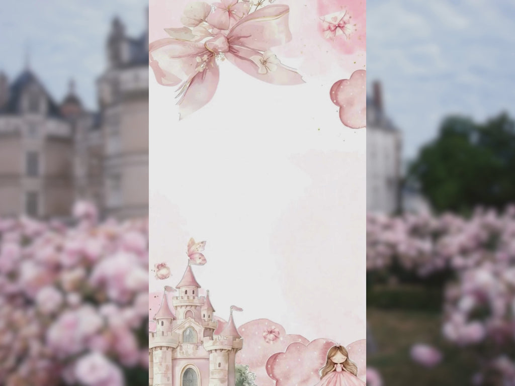 Castle Birthday Invitation – Editable Canva Template – Share video mp4 – Instant Download