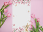 [FREE SAMPLE] Floral Bunny Birthday Invitation – Editable Canva Template – Share video mp4 – Instant Download