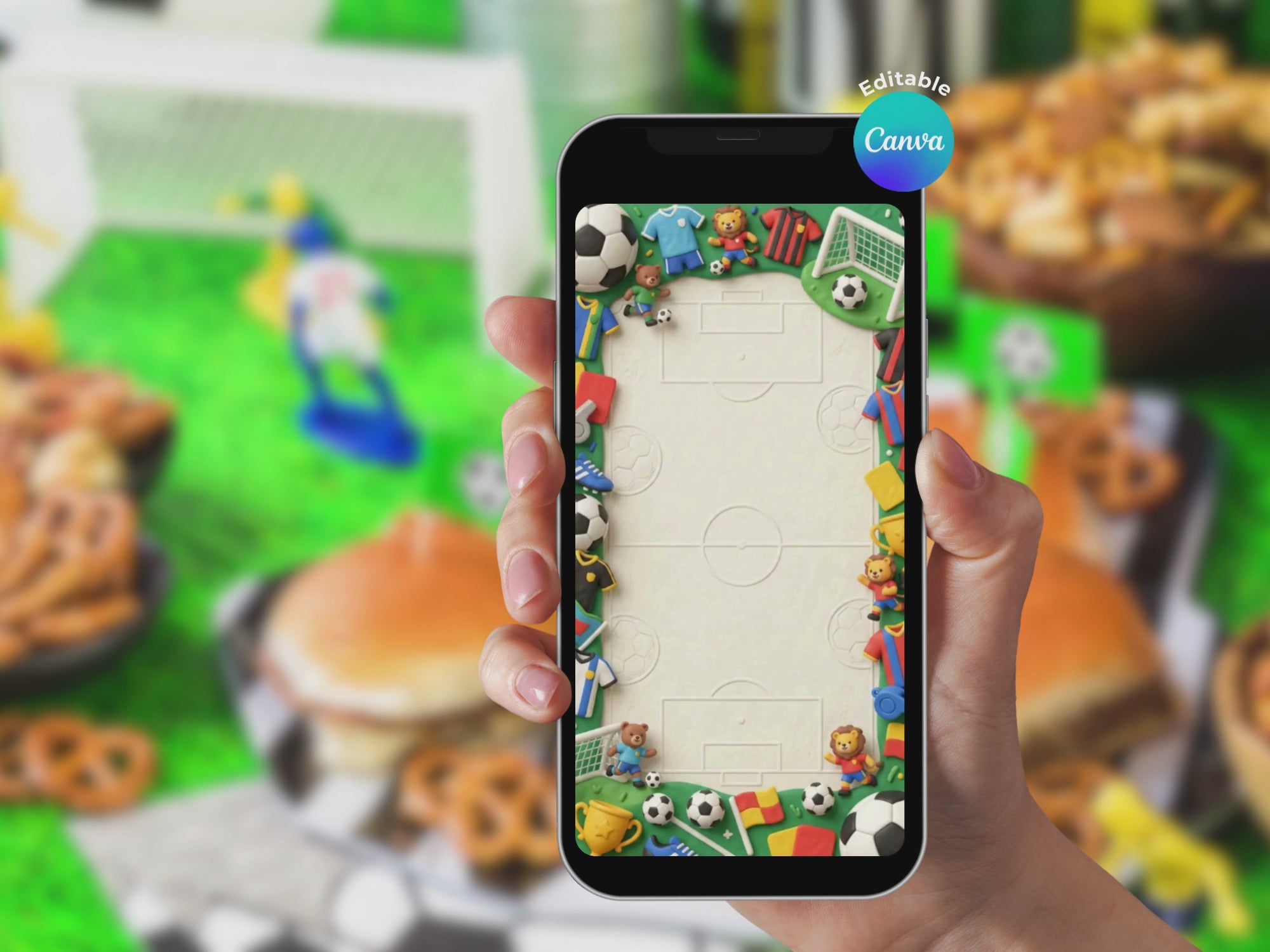 Soccer Field Invitation FULL PARTY BUNDLE - Video Invite & Matching Printables